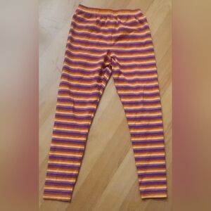 Vintage Zoodles Playful Rainbow Striped Leggings Size 7-8